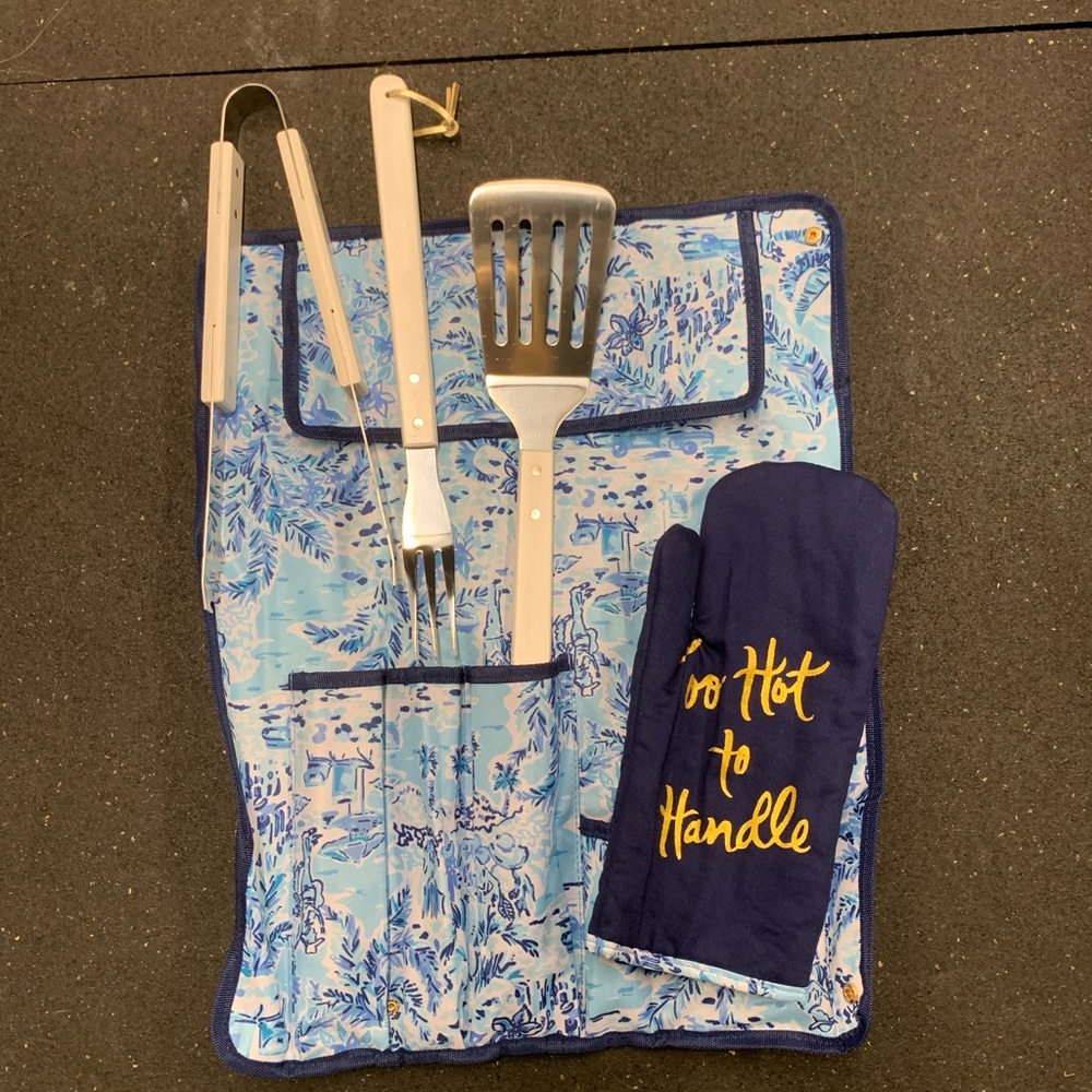 Lilly Pulitzer BBQ tool set